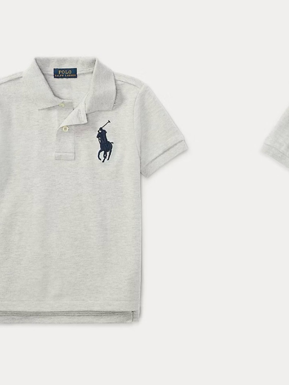 Polo by Ralph Lauren Baby Boys' Light Gray Classic Mesh Polo
